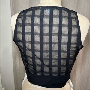 DEREK LAM Sheer Black crop top size 4